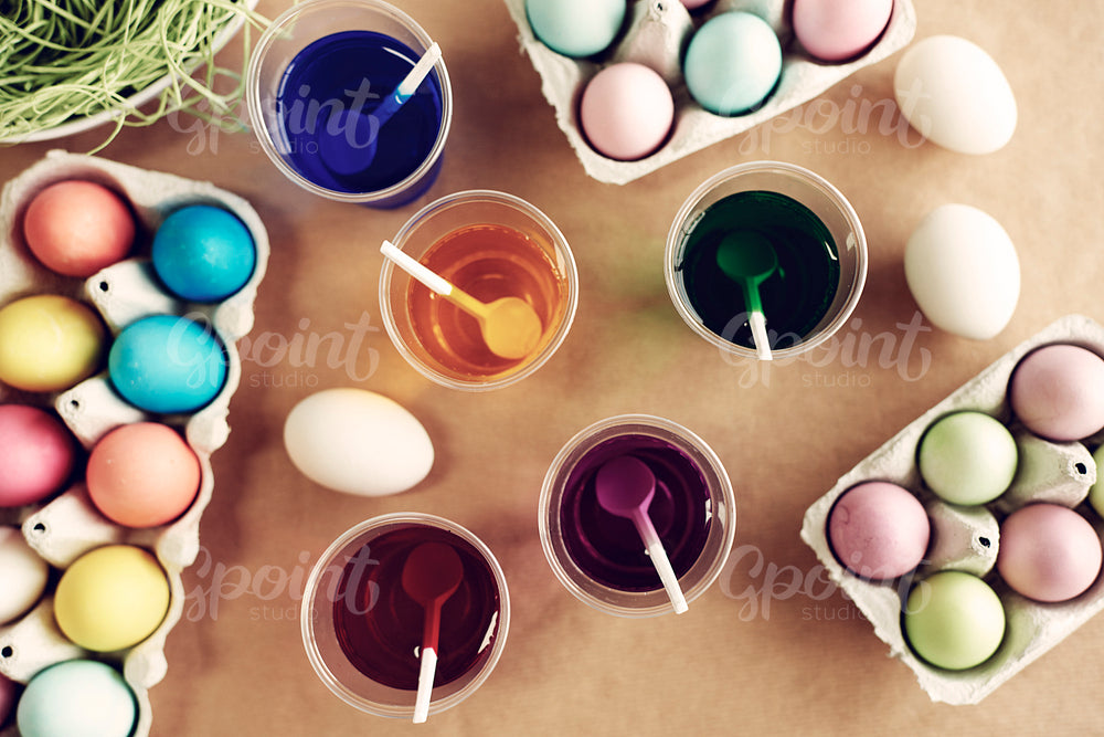 Snap of Easter ornaments preparation