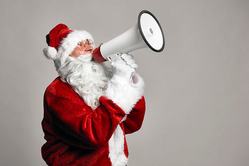 Santa Claus with great Christmas's news