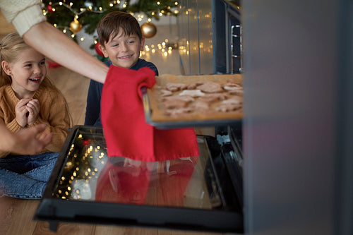 Children can't wait for homemade gingerbread cookies