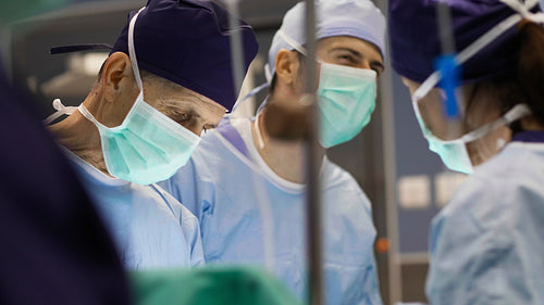 Group of surgeons at the work