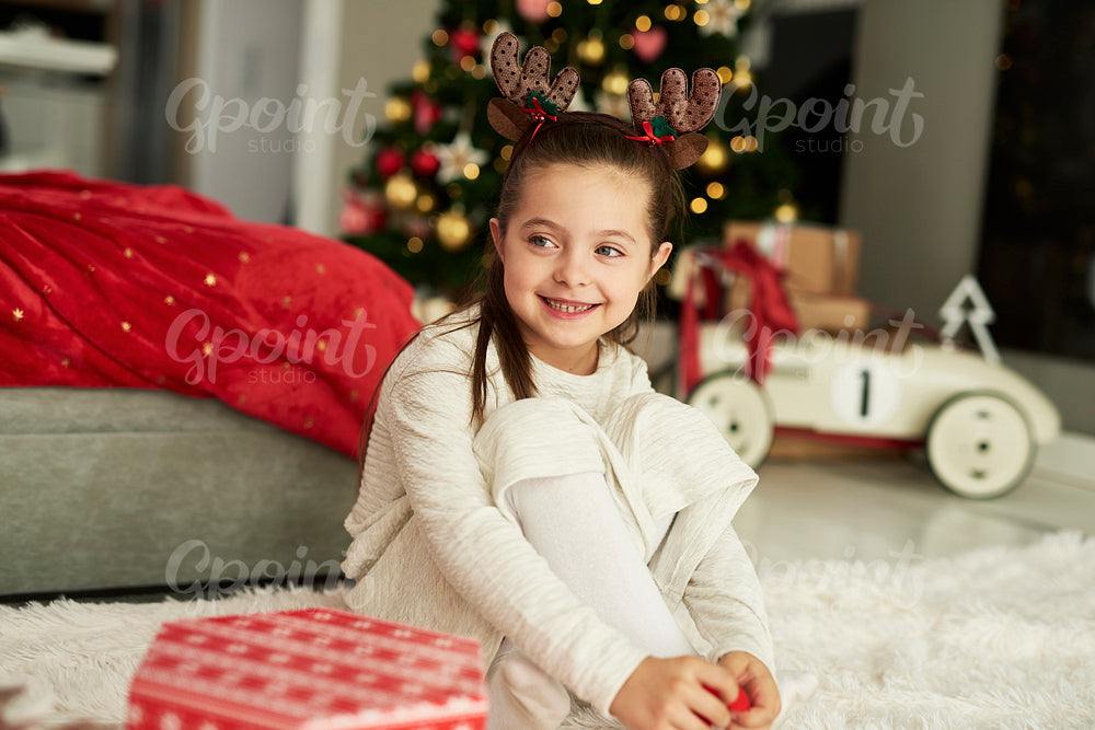 Charming girl during the Christmas