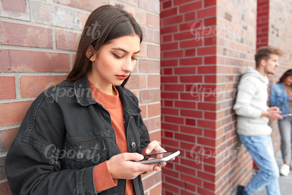 Young women using a smart phone