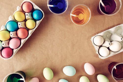 Shot of colorful Easter eggs