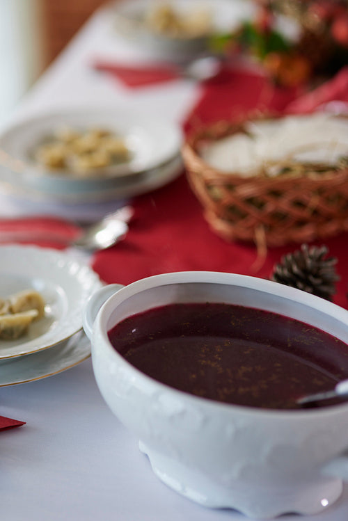 Traditional Polish dish on Christmas table