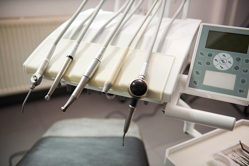 Shot of basic equipment of the dentist
