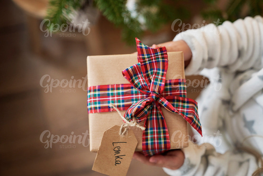 Close up of Christmas presents