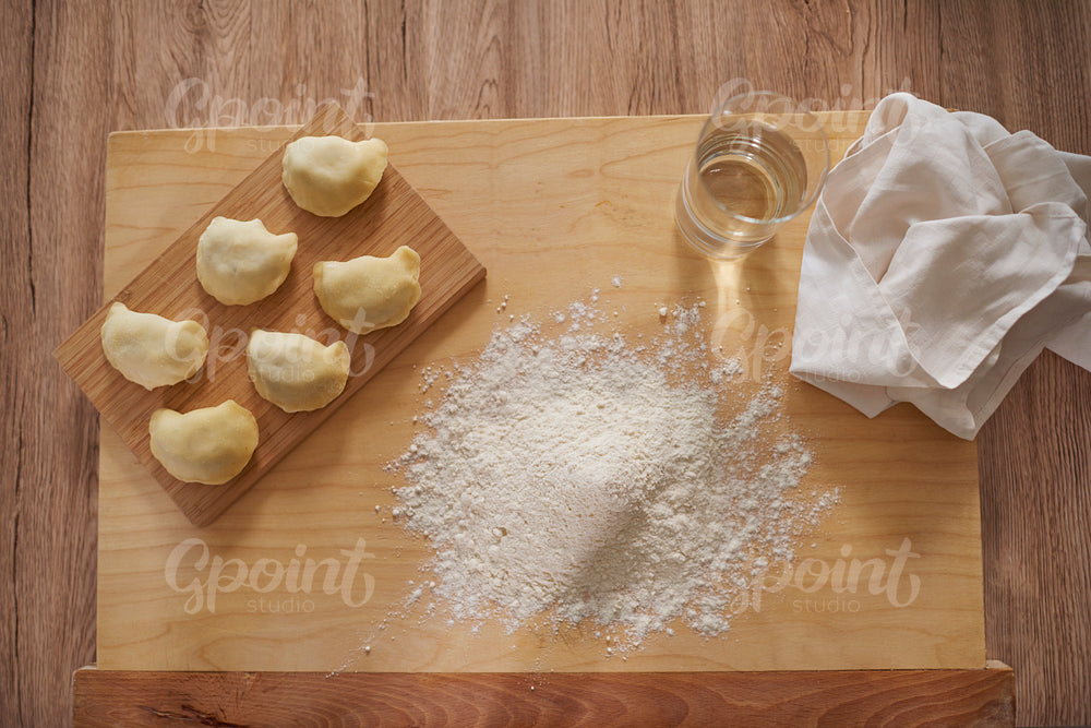 Ingredients used to make traditional dumplings