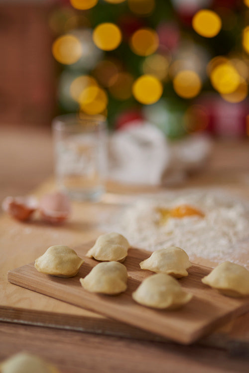 Dumplings preparation for Christmas Eve